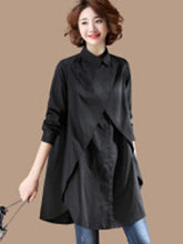 Long Sleeves Cropped Solid Shirt Dress